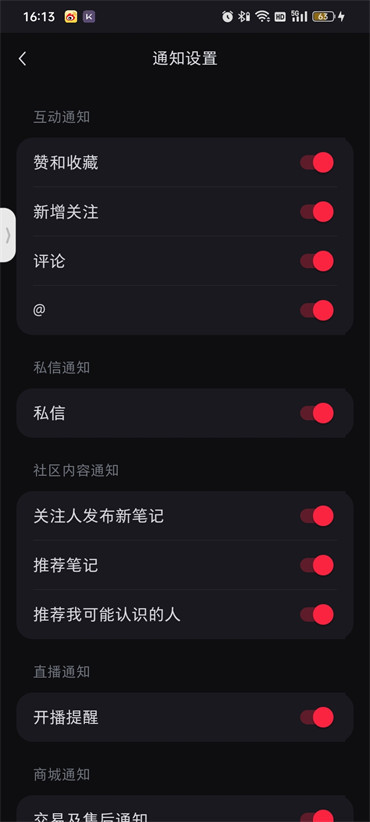 小红书怎么开启消息通知权限