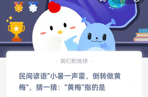 民间谚语小暑一声雷，倒转做黄梅，猜一猜黄梅指的是(小暑是不是就黄梅天结束了)